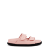 Palm Angels Kids Pink Logo Slides In Pink