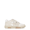 Off-white Out Of Office White Panelled Leather Sneakers In Beige/white