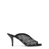 Gucci 90mm Gg Crystal-embellished Sandals In Black