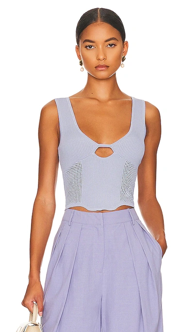 Sovere / Intrepid Knit Top In Blue Ice