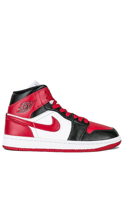 Jordan Air  1 Mid Sneakers In Red/black/white
