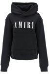 Amiri Logo-print Cotton Hoodie In Black