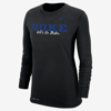 Nike Women's College Dri-fit Mantra 365 (duke) Long-sleeve T-shirt In Black