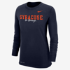 Nike College Dri-fit Mantra 365 Women's Long-sleeve T-shirt In Blue
