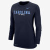 Nike Women's College Dri-fit Mantra 365 (unc) Long-sleeve T-shirt In Blue