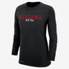 Nike Women's College Dri-fit Mantra 365 (alabama) Long-sleeve T-shirt In Black