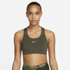 Nike Women's Swoosh Medium-support 1-piece Pad Sports Bra In Green