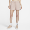 Nike Women's  Sportswear Club Fleece Mid-rise Shorts In Pink Oxford/white