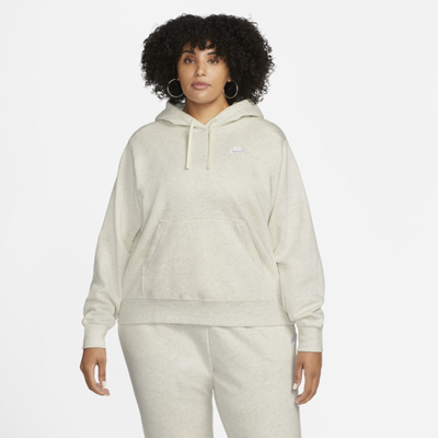 Nike Women's  Sportswear Club Fleece Pullover Hoodie (plus Size) In Brown