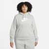 Nike Women's  Sportswear Club Fleece Pullover Hoodie (plus Size) In Grey