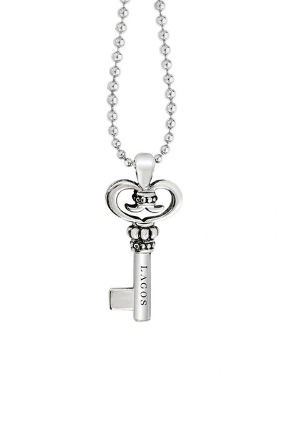 Lagos Sterling Silver Key Long Strand Pendant Necklace