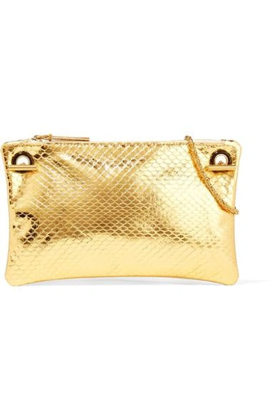 The Row Party Time 7 Metallic Ayers Shoulder Bag In Gold