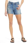 CITIZENS OF HUMANITY NIKKI SLIT HEM DENIM SHORTS