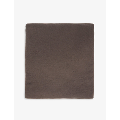 Rick Owens Fringed-edge Cashmere Scarf In Dust