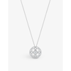 De Beers Enchanted Lotus 18ct White Gold 0.3ct Round-brilliant Diamond Necklace In 18k White Gold
