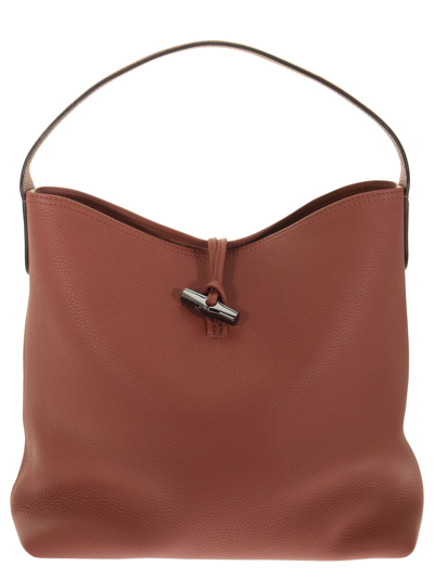 Longchamp Roseau- Hobo Bag In Brick Red | ModeSens
