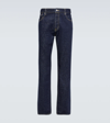 Kenzo Logo-patch Straight-leg Jeans In Ink