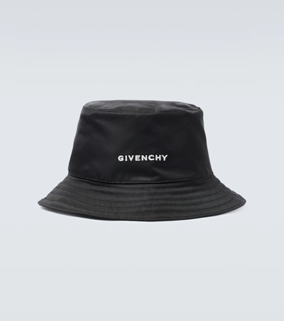 Givenchy Logo Nylon Bucket Hat In Black