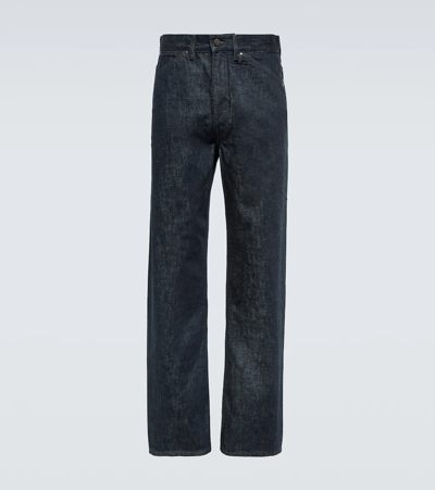 Lemaire Seamless Mid-rise Straight Jeans In Bl760 Denim Indigo