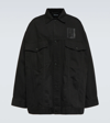 Raf Simons Denim Jacket With Leather Patch In Black