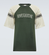 Saint Laurent Short Sleeve Crewneck Cotton Blend Raglan T-shirt In Vert/gris