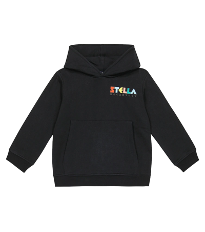 Stella Mccartney Kids' Logo Pullover Hoodie In Black