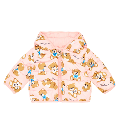 Moschino Baby Printed Puffer Jacket In Sugar Toy Peluche