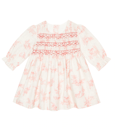 Tartine Et Chocolat Baby Printed Cotton-blend Dress In Tabac