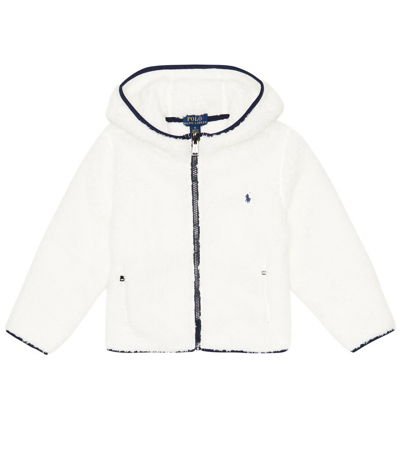 Polo Ralph Lauren Teen Boys White Fleece Jacket In Nevis