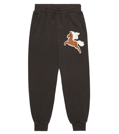 Mini Rodini Kids' Printed Cotton Jersey Sweatpants In Black