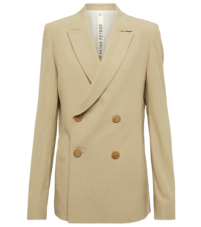 Petar Petrov Double-breasted Blazer In Oyster