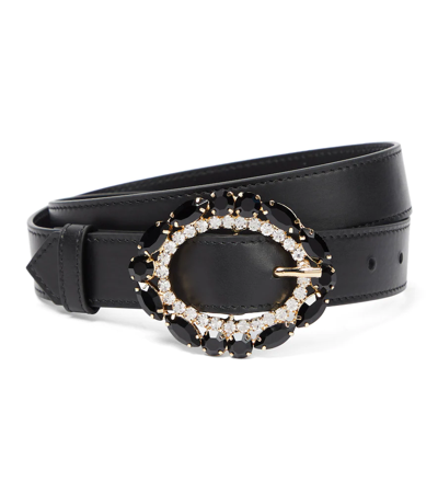 Erdem Crystal-embellished Belt In Black