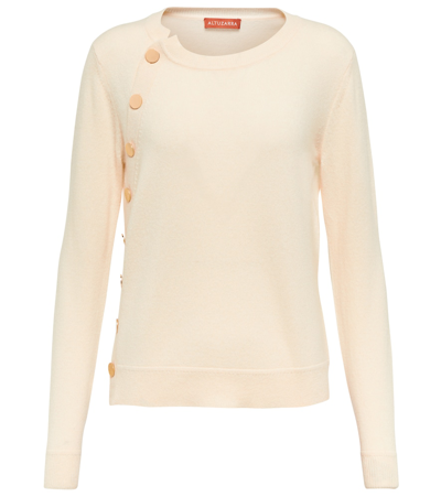 Altuzarra Minamoto Button-embellished Cashmere Jumper In Ivory