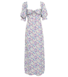 Rixo London Montenegro Ruffle-trimmed Floral-print Crepe Midi Dress In Lilac Ink Floral
