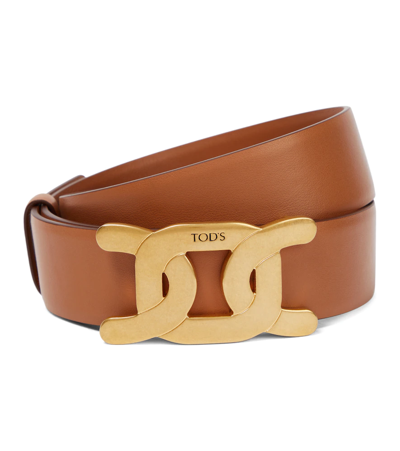 Tod's Kate Leather Belt In Brown