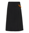 Stella Mccartney Chain-trimmed Midi Skirt In Black