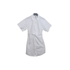 Alexander Wang Crisp Poplin S/s Mini Shirt Dress W/twist Detail White In 4