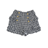 BALMAIN BALMAIN PANTALON TWEEDED SHORTS NAVY WHITE