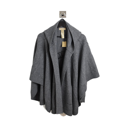 Burberry Henry Moore Knitted Poncho Wool Cashmere Mid Grey In Default Title