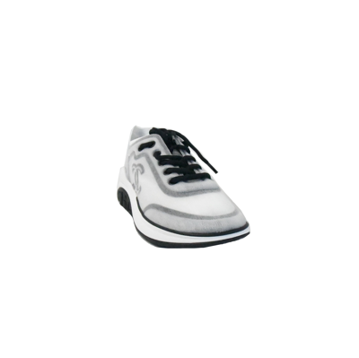 Pre-owned Chanel Mesh Lycra Trainer Black In Us 16