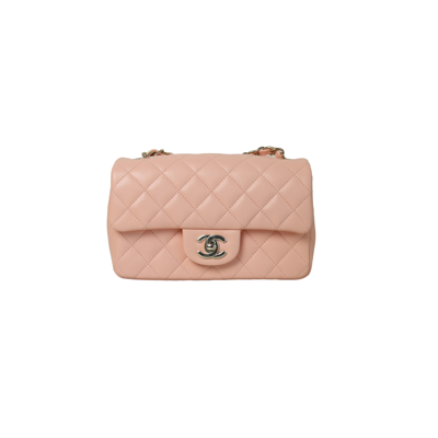 Pre-owned Chanel Mini Flap Lambskin Bag Light Orange In Default Title