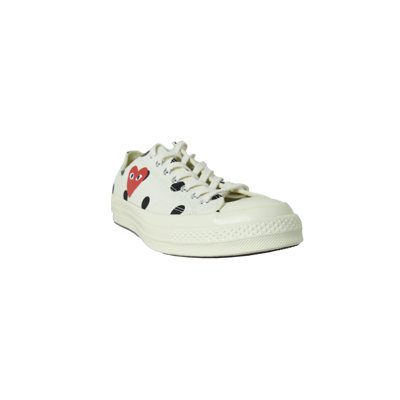 Comme Des Garçons Converse X Cdg Polka Dots Hearts Chucks White In Us 16