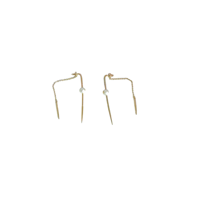 Dior Needle Earring With Pearls In Default Title