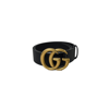 Gucci Glossy Finish Regular Belt With Bold Double G Buckle In 85