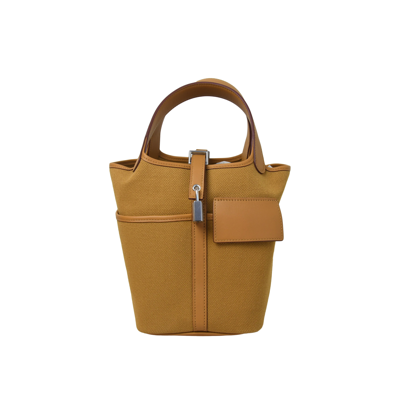 Pre-owned Hermes Picotin 18 Palladium Hardware Sesame Cargo In Default Title