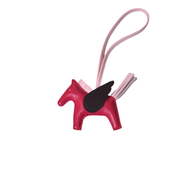 Pre-owned Hermes Rodeo Pegasus Pm Fuchsia Dark Brown Light Pink In Default Title