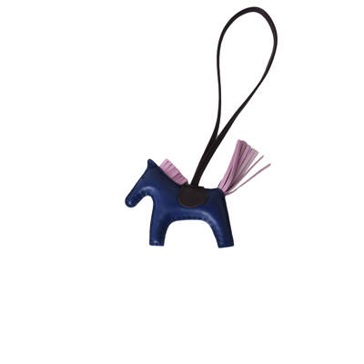 Pre-owned Hermes Rodeo Pm Charm Blue Brown Pink In Default Title