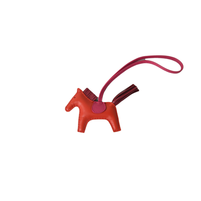 Pre-owned Hermes Rodeo Pm Red Pink In Default Title