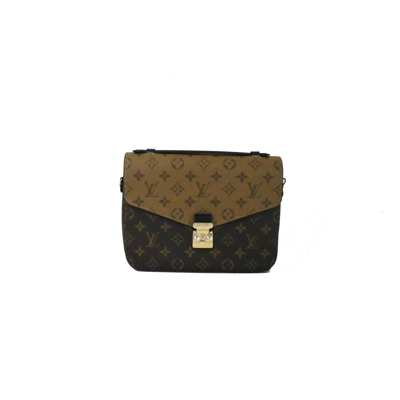 Pre-owned Louis Vuitton Pochette Metis Monogram Reverse Canvas Brown In Default Title