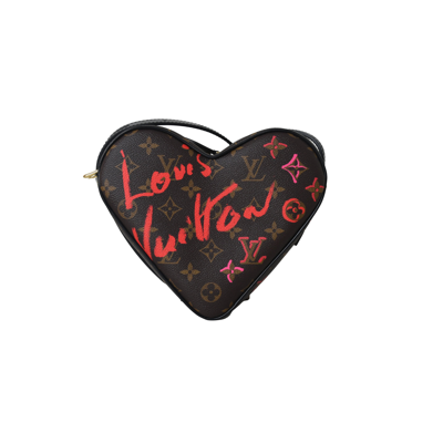 Pre-owned Louis Vuitton Sac Coeur Heart Shoulder Monogram Red In Default Title